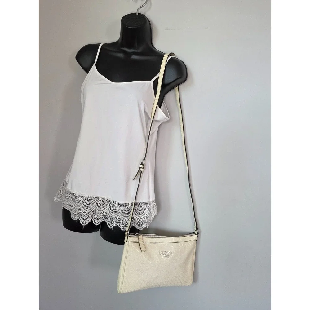 Guess‎ Purse White Cream Crossbody Handbag Shoulder Bag Purse BB508814